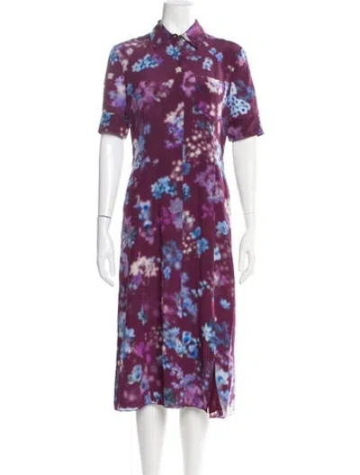 Pre-owned Altuzarra Silk Midi Length Dress W/ Tags In Purple