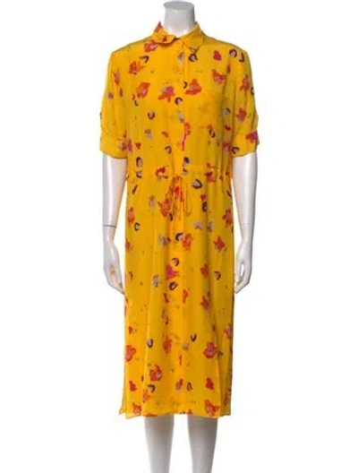 Pre-owned Altuzarra Silk Midi Length Dress In Yellow