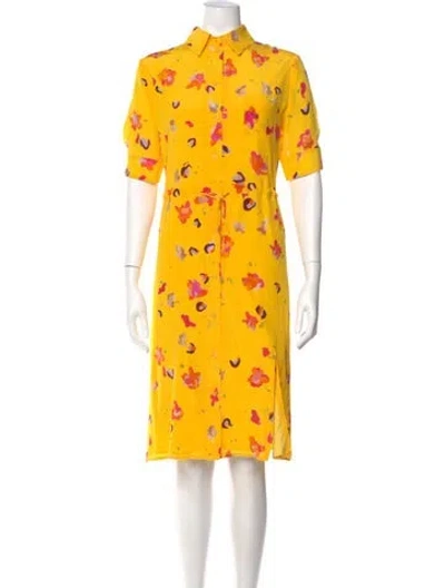 Pre-owned Altuzarra Silk Midi Length Dress In Yellow