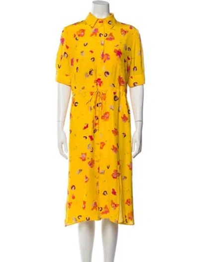 Pre-owned Altuzarra Silk Midi Length Dress In Yellow