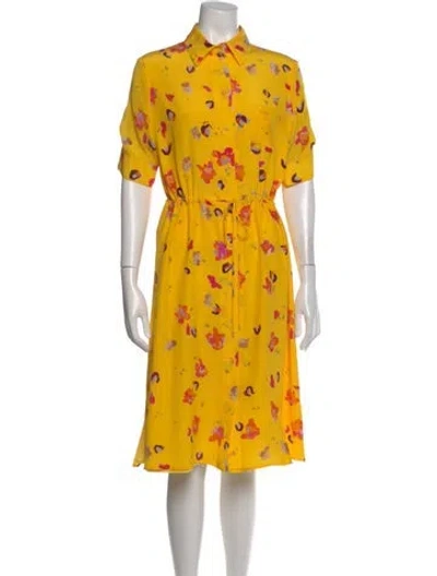 Pre-owned Altuzarra Silk Midi Length Dress In Yellow