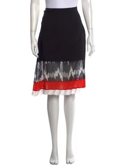 Pre-owned Altuzarra Silk Midi Length Skirt In Black