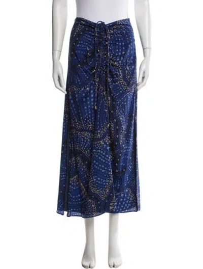 Pre-owned Altuzarra Silk Midi Length Skirt In Blue
