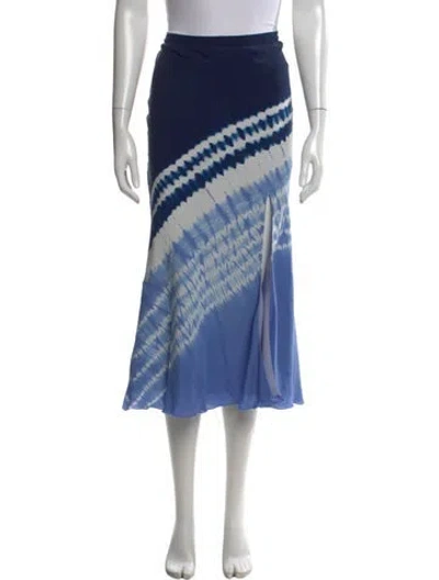 Pre-owned Altuzarra Silk Midi Length Skirt In Blue