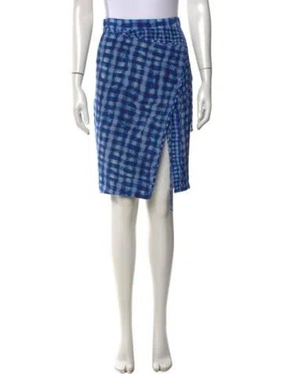 Pre-owned Altuzarra Silk Midi Length Skirt In Blue