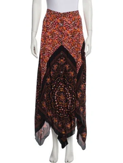 Pre-owned Altuzarra Silk Midi Length Skirt In Orange