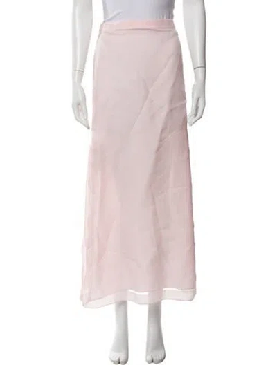 Pre-owned Altuzarra Silk Midi Length Skirt In Pink