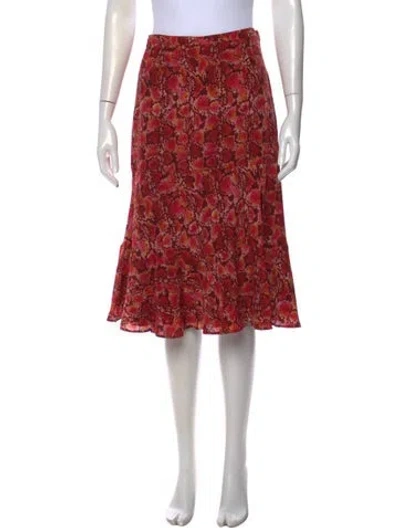 Pre-owned Altuzarra Silk Midi Length Skirt In Pink