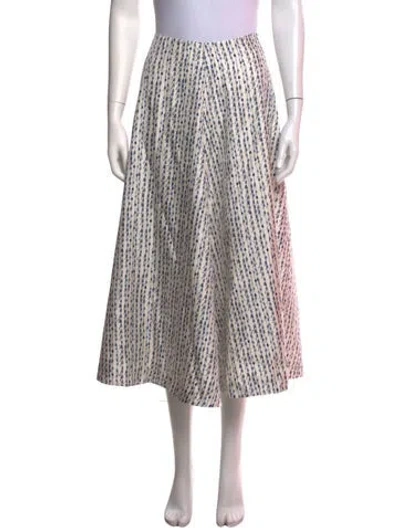 Pre-owned Altuzarra Silk Midi Length Skirt W/ Tags In Neutrals