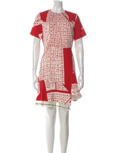 Pre-owned Altuzarra Silk Mini Dress In Red