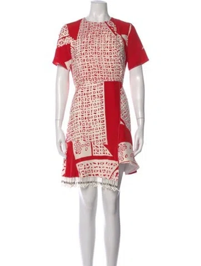 Pre-owned Altuzarra Silk Mini Dress In Red