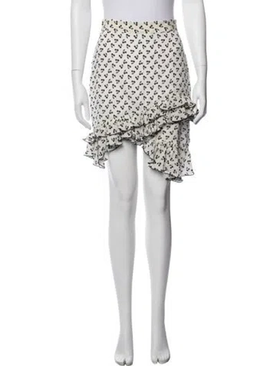 Pre-owned Altuzarra Silk Mini Skirt In White