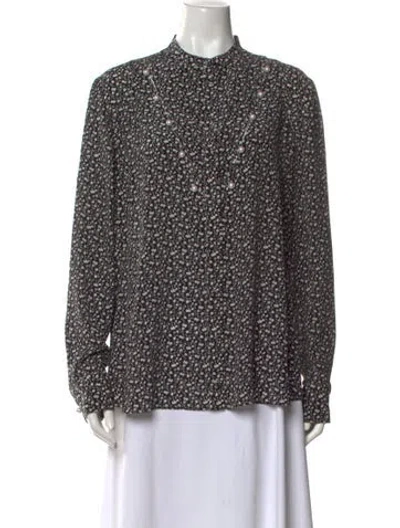 Pre-owned Altuzarra Silk Printed Blouse In Black