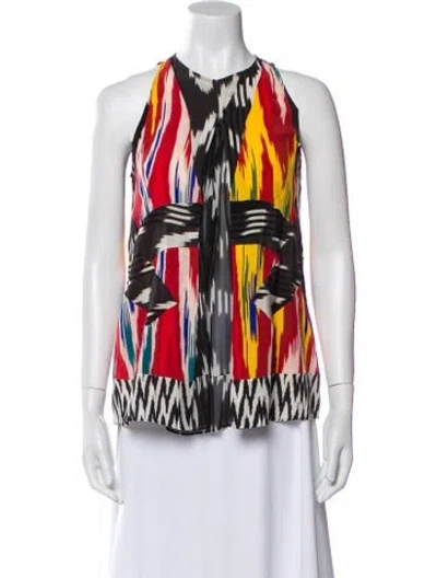 Pre-owned Altuzarra Silk Printed Blouse In Black