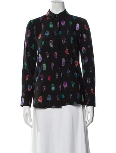 Pre-owned Altuzarra Silk Printed Blouse In Black