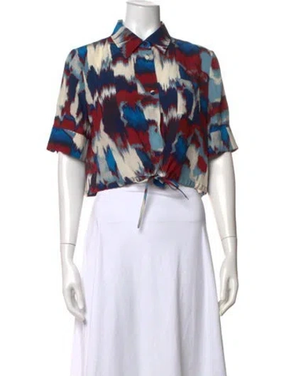 Pre-owned Altuzarra Silk Printed Blouse In Multi