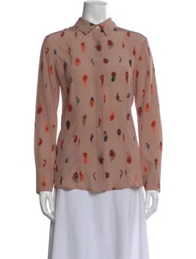 Pre-owned Altuzarra Silk Printed Blouse In Neutral