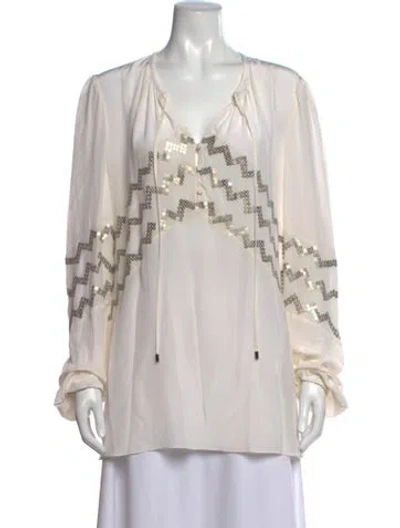 Pre-owned Altuzarra Silk Printed Blouse In Neutrals