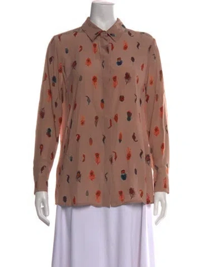 Pre-owned Altuzarra Silk Printed Blouse In Neutrals