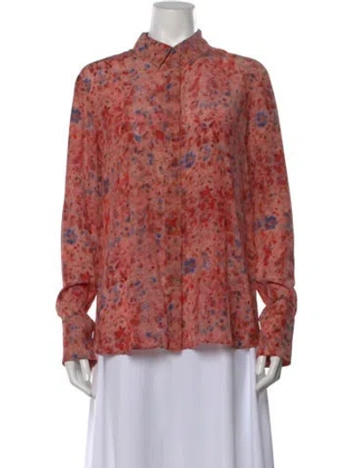 Pre-owned Altuzarra Silk Printed Blouse In Pink