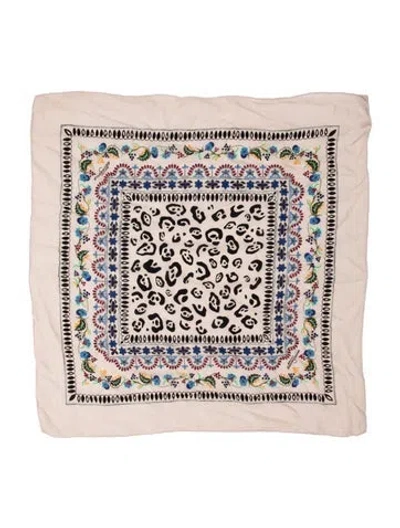 Pre-owned Altuzarra Silk Printed Scarf In Neutrals