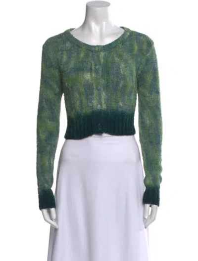 Pre-owned Altuzarra Silk Printed Sweater In Green