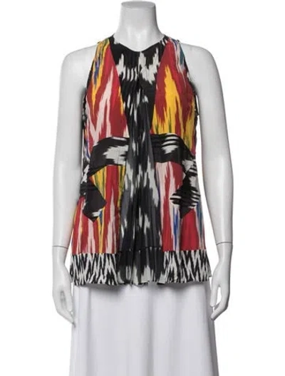 Pre-owned Altuzarra Silk Printed Top In Neutrals