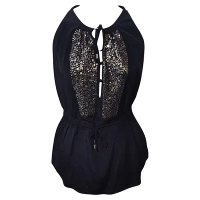 Pre-owned Altuzarra Silk Top Size 38 In Black
