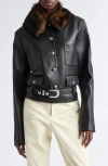 Altuzarra Simons Leather Jacket In Black
