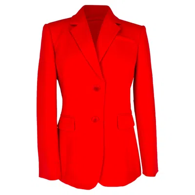 Altuzarra Single-breasted Blazer With Pockets In Red Triacetate