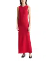 Altuzarra Sissi Open-knit Scalloped-hem Maxi Dress In Red