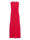 Altuzarra Sissi Open-knit Scalloped-hem Maxi Dress In Red