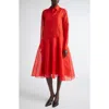 Altuzarra Sissy Silk Organza Midi Shirt Dress In Imperial