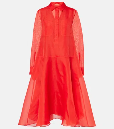 Altuzarra Hemdblusenkleid Sissy Aus Seide In Rot