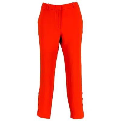 Pre-owned Altuzarra Size 4 Orange Triacetate Blend Dress Pants