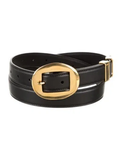 Pre-owned Altuzarra Skinny Leather Belt In Black