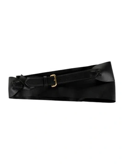 Pre-owned Altuzarra Skinny Leather Belt Kit In Black