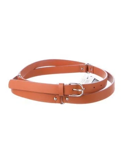 Pre-owned Altuzarra Skinny Leather Belt Kit W/ Tags In Brown