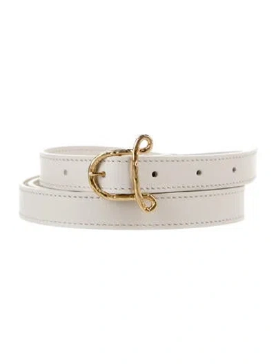 Pre-owned Altuzarra Skinny Leather Belt In Neutrals