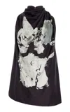 Altuzarra Sleary Draped Silk Sleeveless Top In Black,white