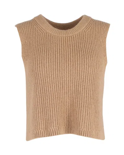 Altuzarra Sleeveless Knit Top In Brown Wool
