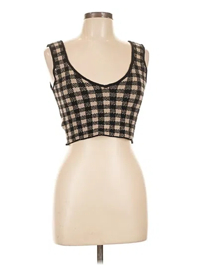 Pre-owned Altuzarra Sleeveless Top Brown Square Neckline Tops