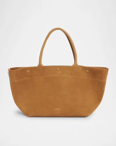 Altuzarra Small East-west Suede Tote Bag In Brown