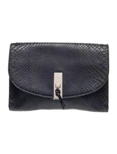 Pre-owned Altuzarra Snakeskin Clutch In Blue