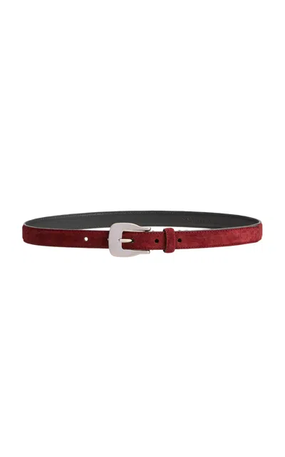 Altuzarra Square Buckle Belt In Burgundy