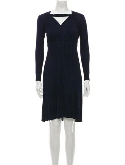 Pre-owned Altuzarra Square Neckline Knee-length Dress In Blue