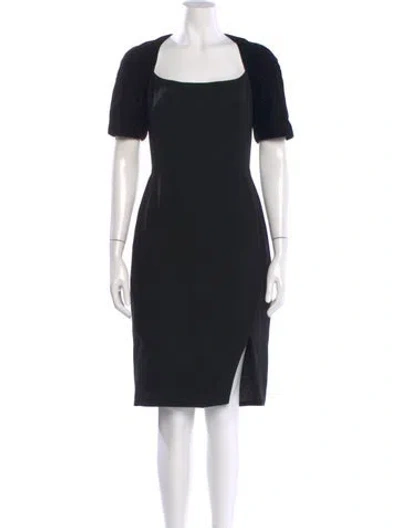 Pre-owned Altuzarra Square Neckline Knee-length Dress W/ Tags In Black