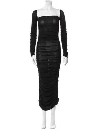 Pre-owned Altuzarra Square Neckline Long Dress W/ Tags In Black