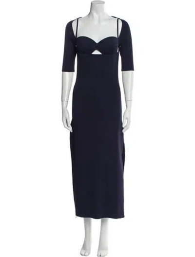 Pre-owned Altuzarra Square Neckline Long Dress W/ Tags In Blue