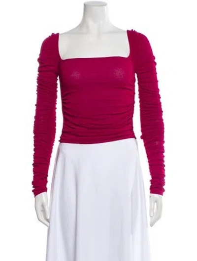 Pre-owned Altuzarra Square Neckline Long Sleeve Top In Pink